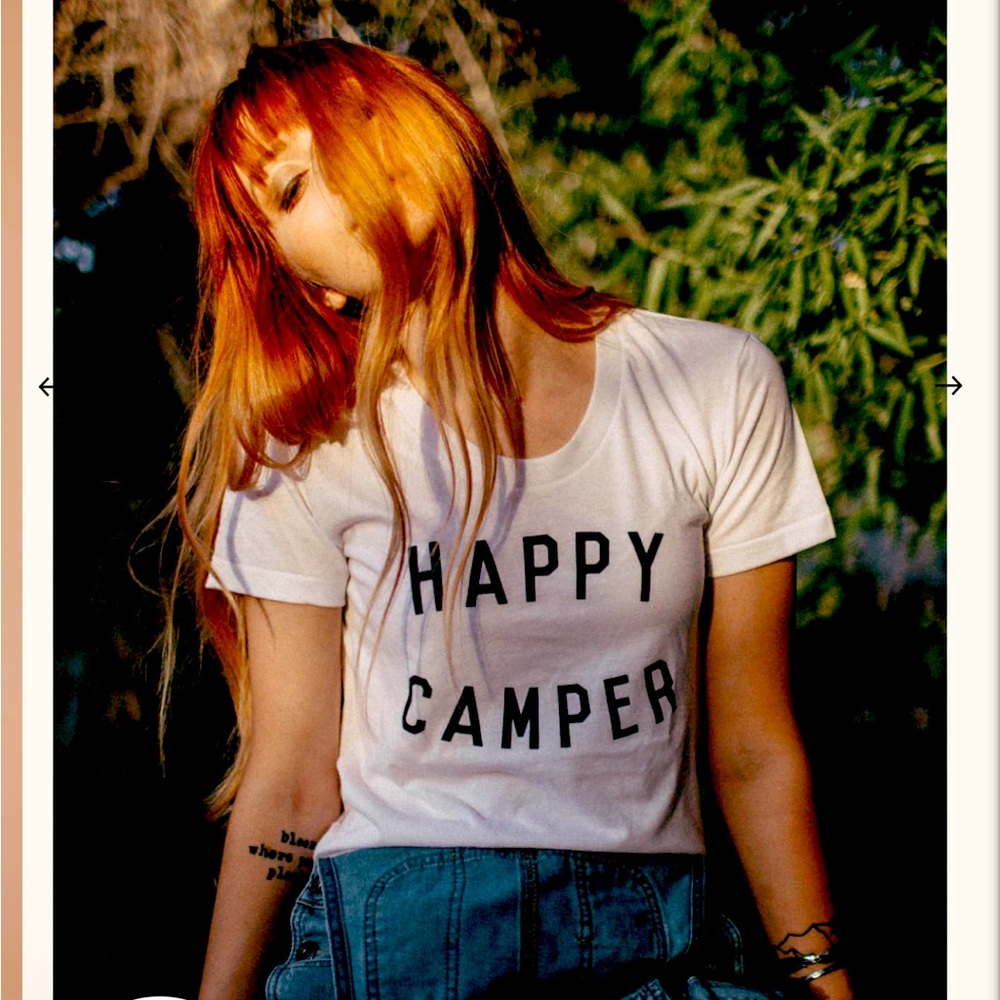 Brand new - Happy Camper - $38 usd plus Women's Fitted Crewneck
100% cotton